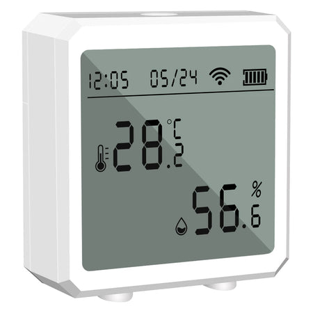 JuanJuan WiFi Temperature Humidity Sensor - LCD Display WHITE