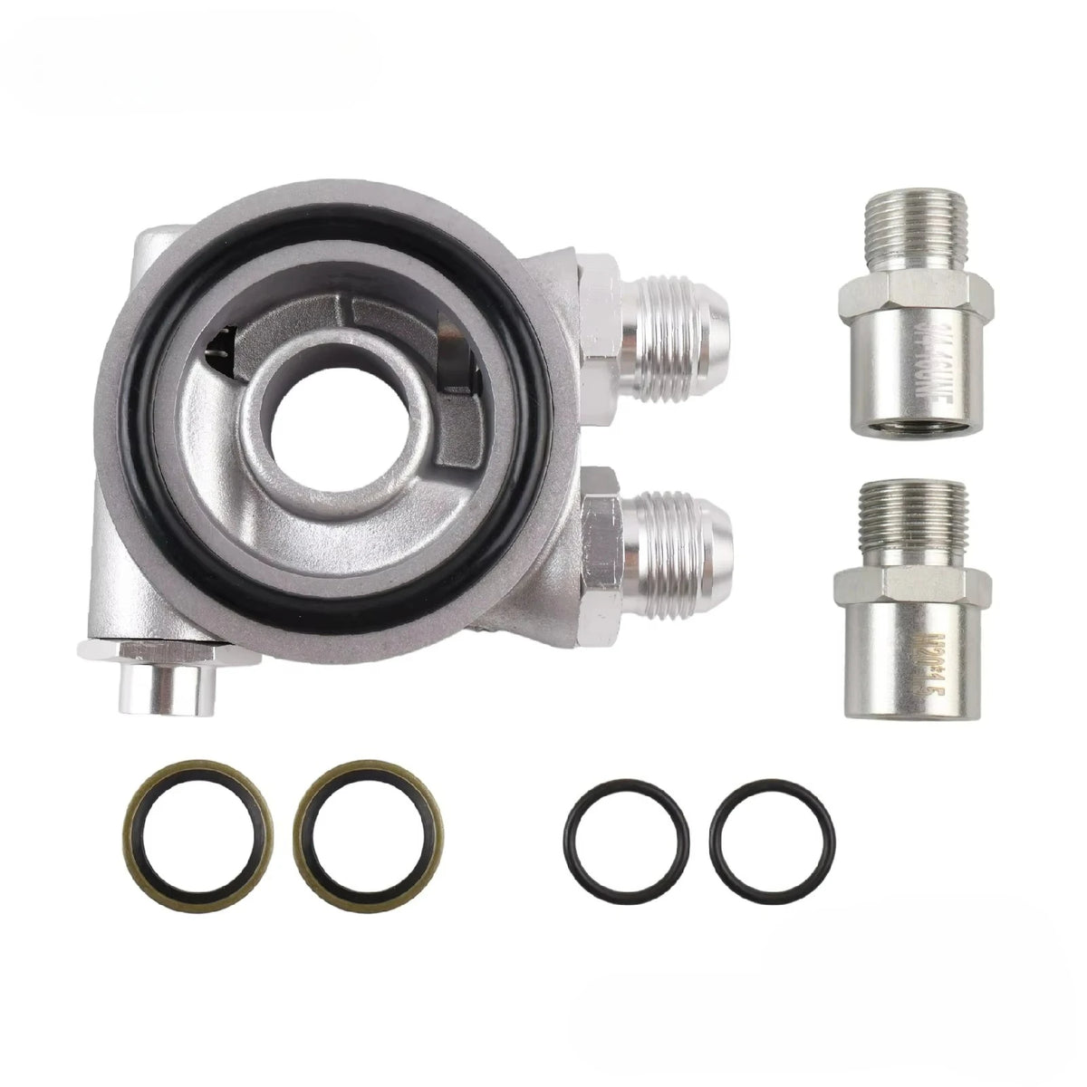 Heavy Duty Aluminum AN8 and AN10 Oil Cooler Sandwich Plate Adapter by InterCyprus Trading Ltd
