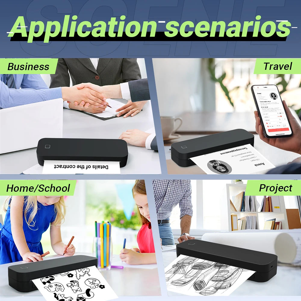 GOOJPRT D210 A4 Thermal Printer &ndash; Bluetooth Printing