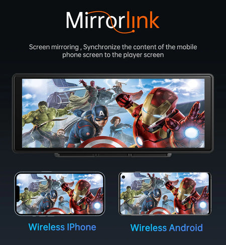 10.26 Inch Universal Car Radio Player with GPS, Wireless CarPlay &amp; Android Auto