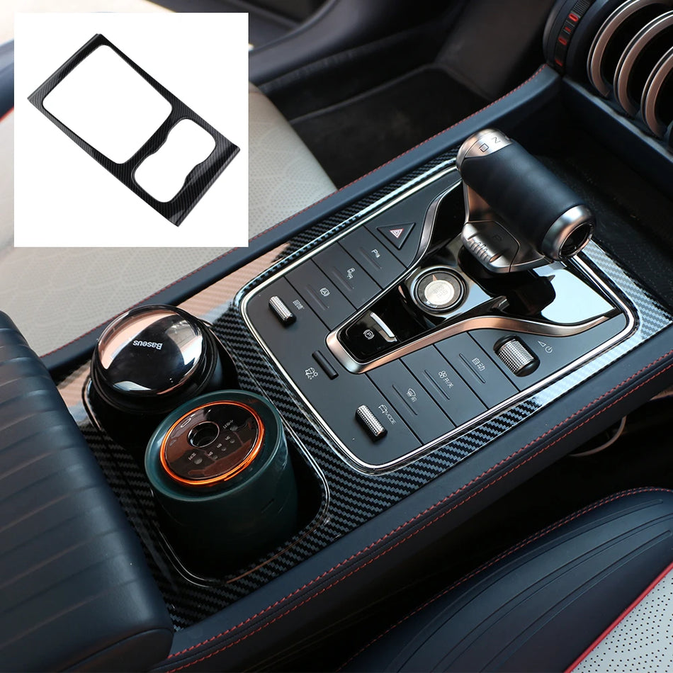 BYD ATTO 3 Center Console Gear Shift Panel Water Cup Holder Chrome Cover Trim