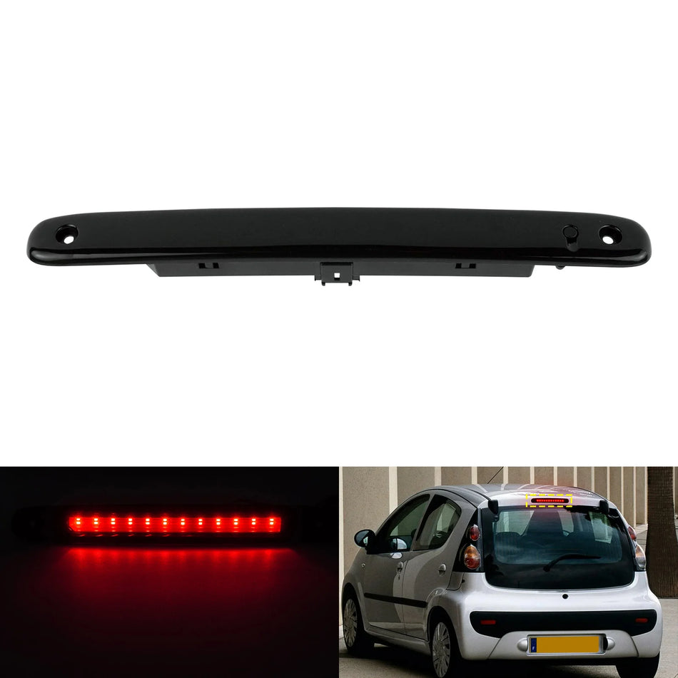 LED 3rd Brake Stop Light With Smoke Lens For Citroen C1 Peugeot 107 Toyota Aygo