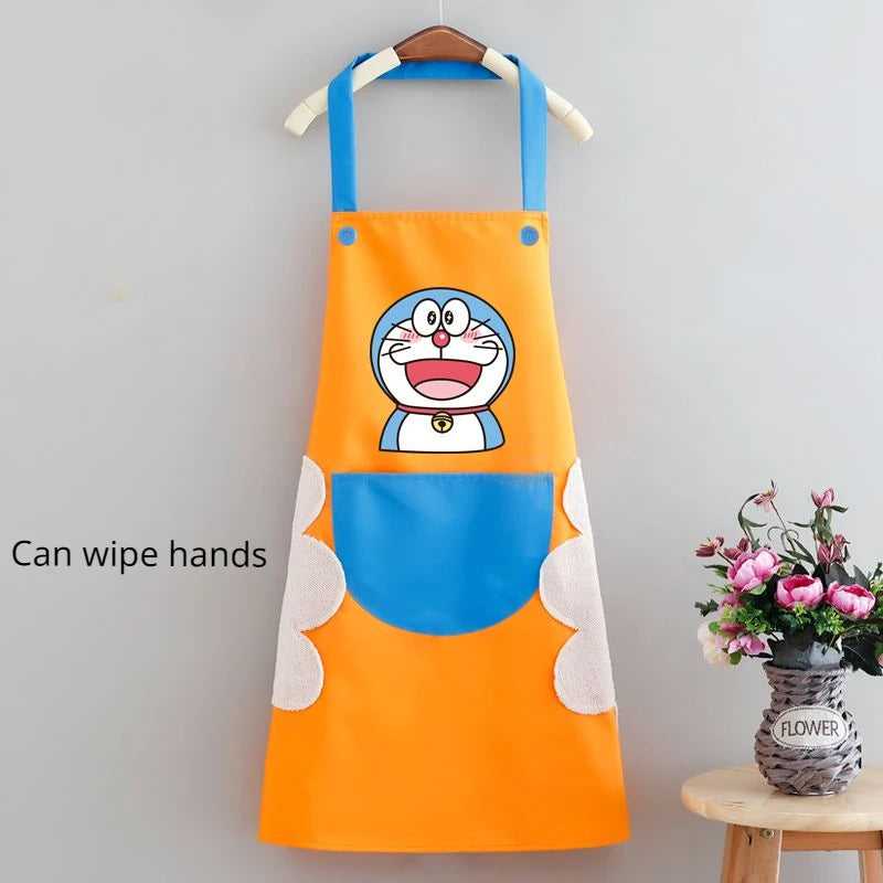 Doraemon Waterproof Oil-Proof Apron - Cute Cartoon Design
