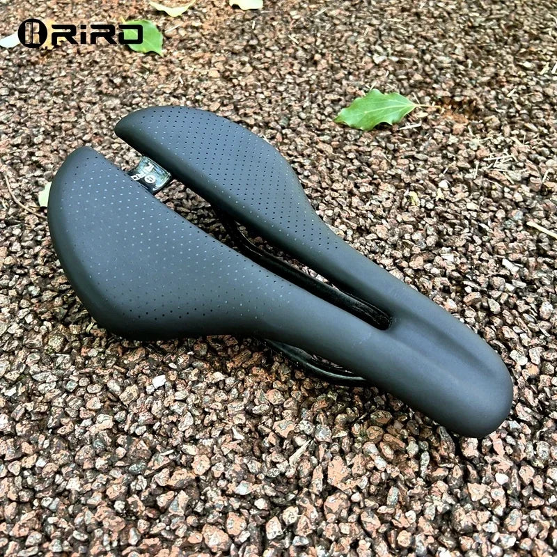RIRO Lightweight Full Carbon Fiber Hollow Saddle for MTB and Road Bikes
