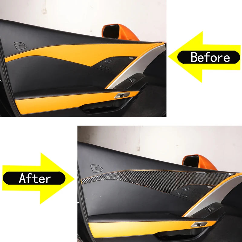 Вътрешна врата на C7 Corvette с лента от карбоново влакно