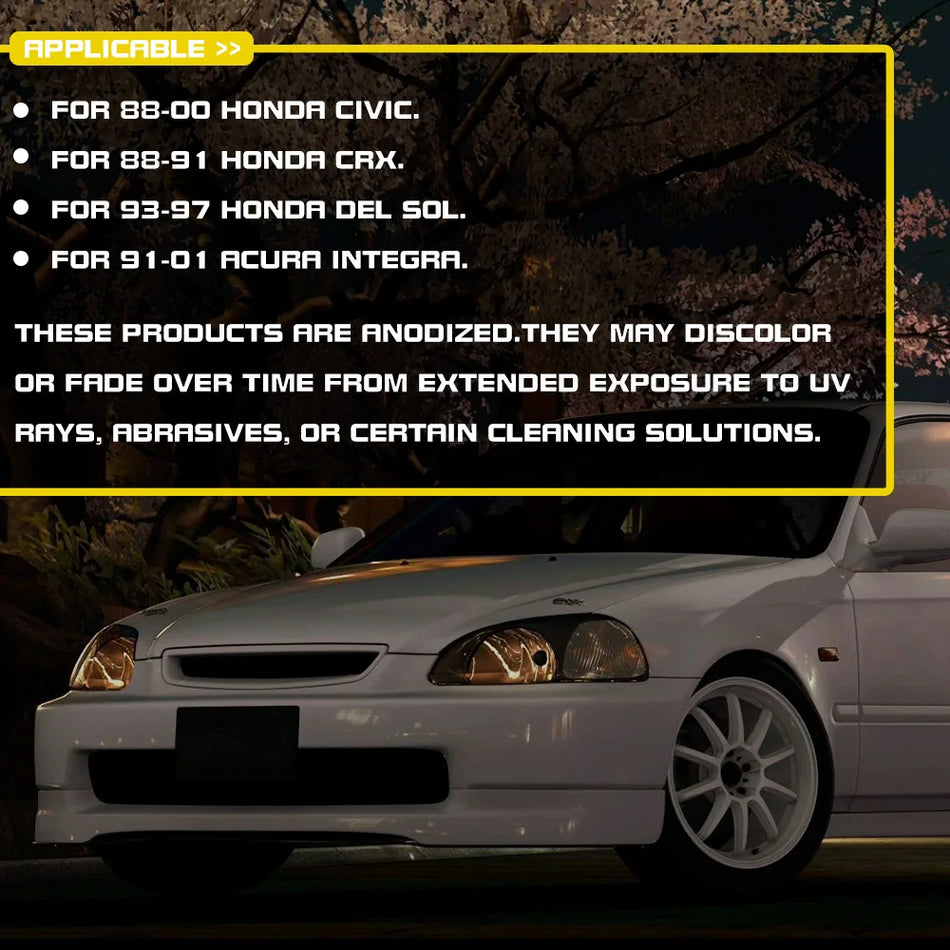 Aluminium Dämpare Top Hat för Coilovers 2-delad CNC Bearbetad Billet Aluminium för Honda Civic Del Sol Integra 92-00