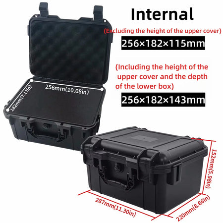 Waterproof Hard Carry Case Tool Box &ndash; Shockproof Organizer 287x220x152mm