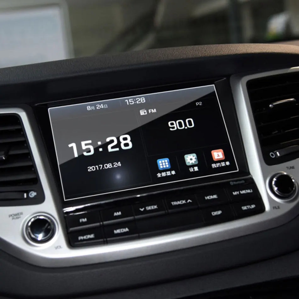 Ochranná fólie pro Hyundai Tucson 2015-2016, navigační obrazovka, tvrzené sklo PVC