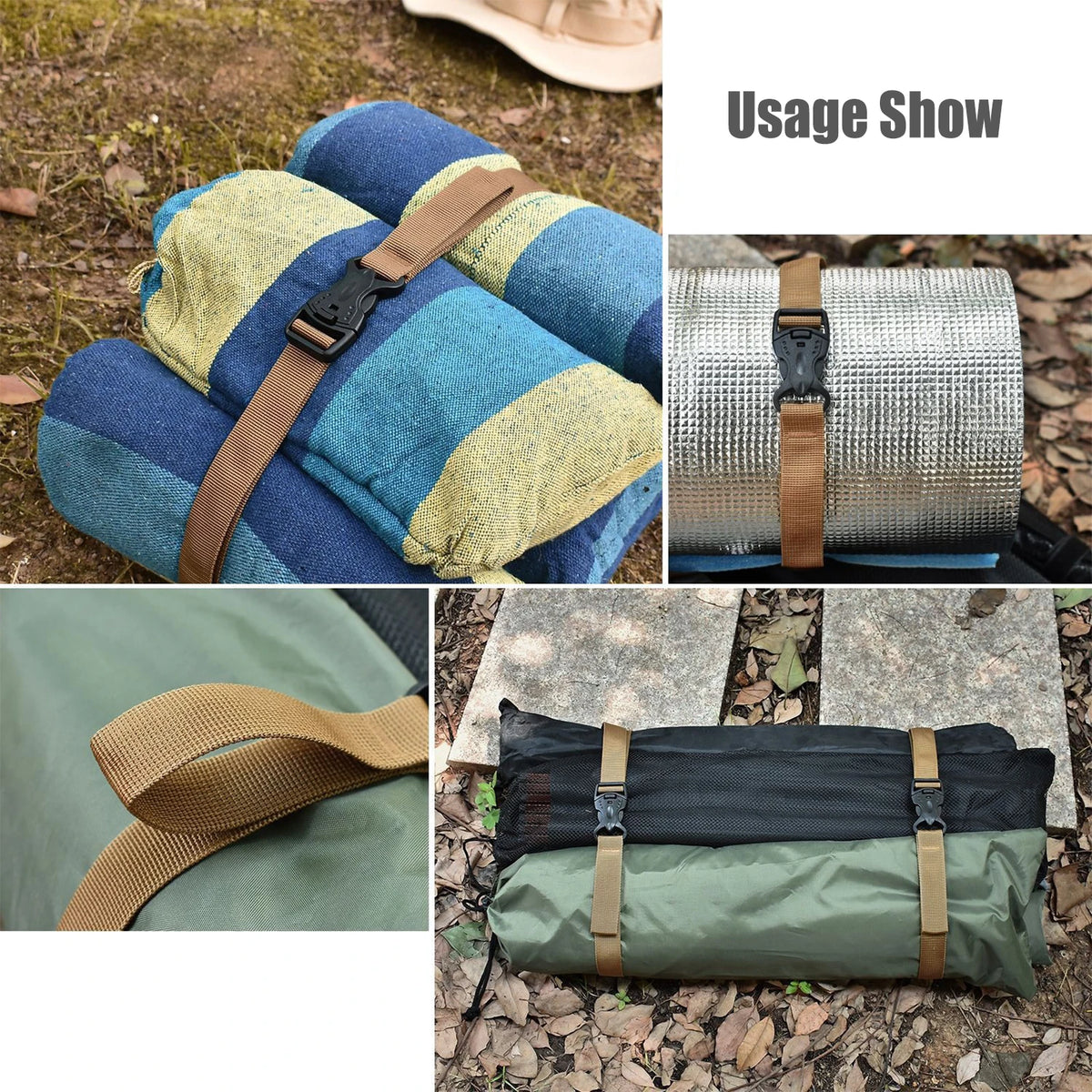 4 Packs 53X1 Inch Adjustable Utility Strap &ndash; Versatile Outdoor Luggage Security