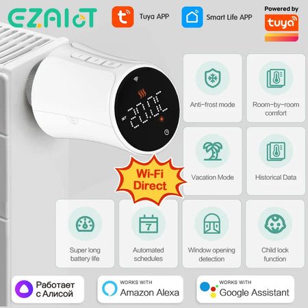 Tuya Smart WiFi Thermostat Radiator Valve TRV &ndash; App Control