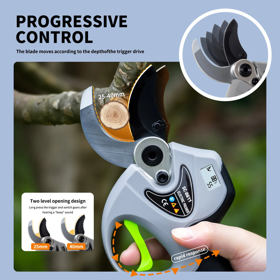 21V Bezdrôtový Zastrihávač S 40mm Rezom, Bezuhlíkový Motor, Wolframová Čepeľ Od OLOEY