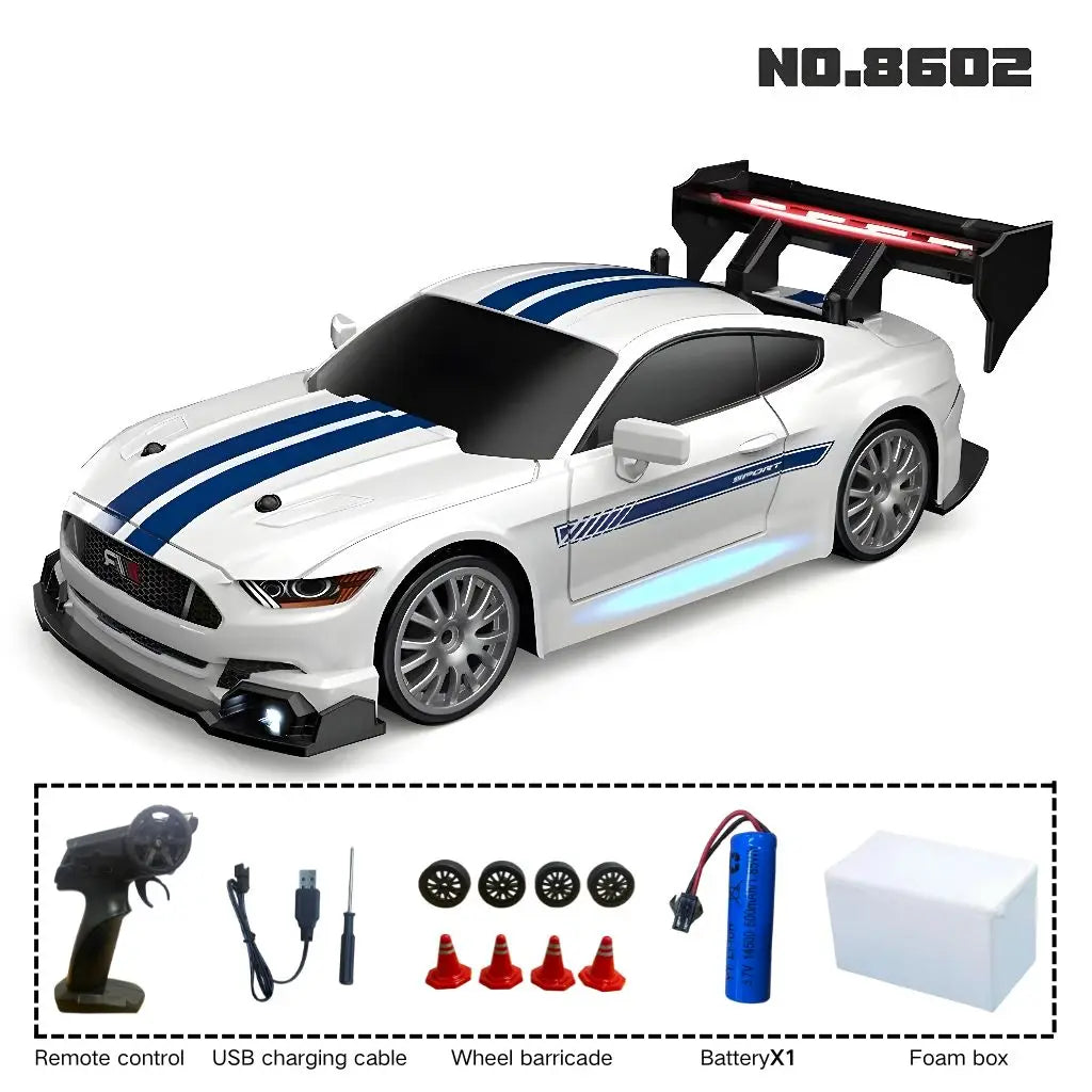 1:24 PYLRCC Mustang 4WD Remote Control Drift Racing Car 8602 A