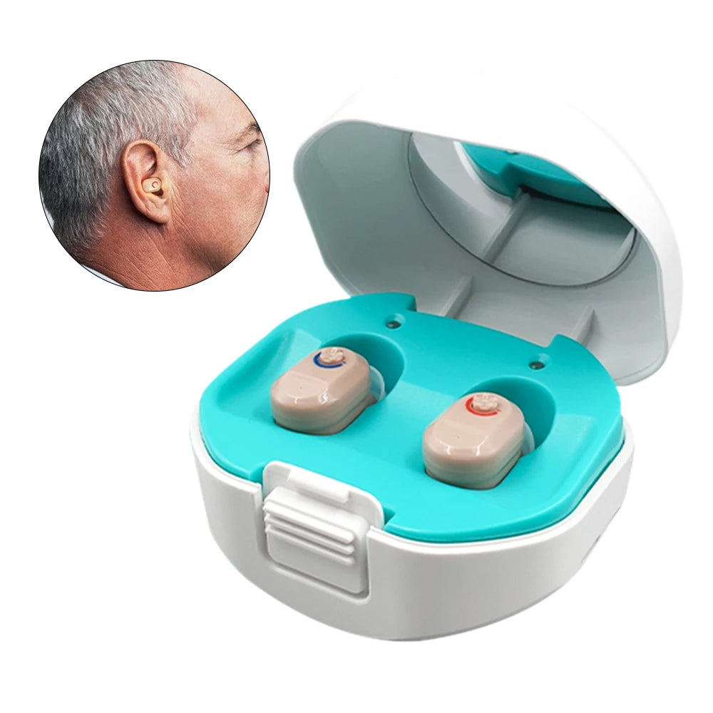 MUOXI Digital Mini Hearing Aid &ndash; Adjustable Tone Sound Amplifier skin color