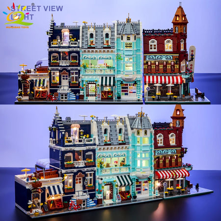 HUIQIBAO MOC City Corner Coffee Shop Blocks &ndash; Fun Build