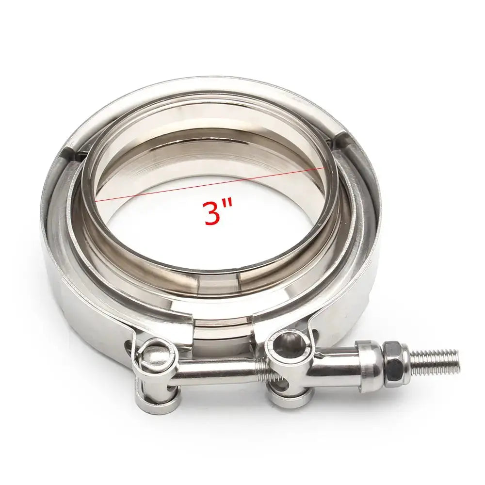 2" 2.5" 3" 3.5" 4" V-Band Clamp With Flange Male Female Fit for Exhaust System, Turbocharger, Downpipe, Muffler by InterCyprus Trading Ltd