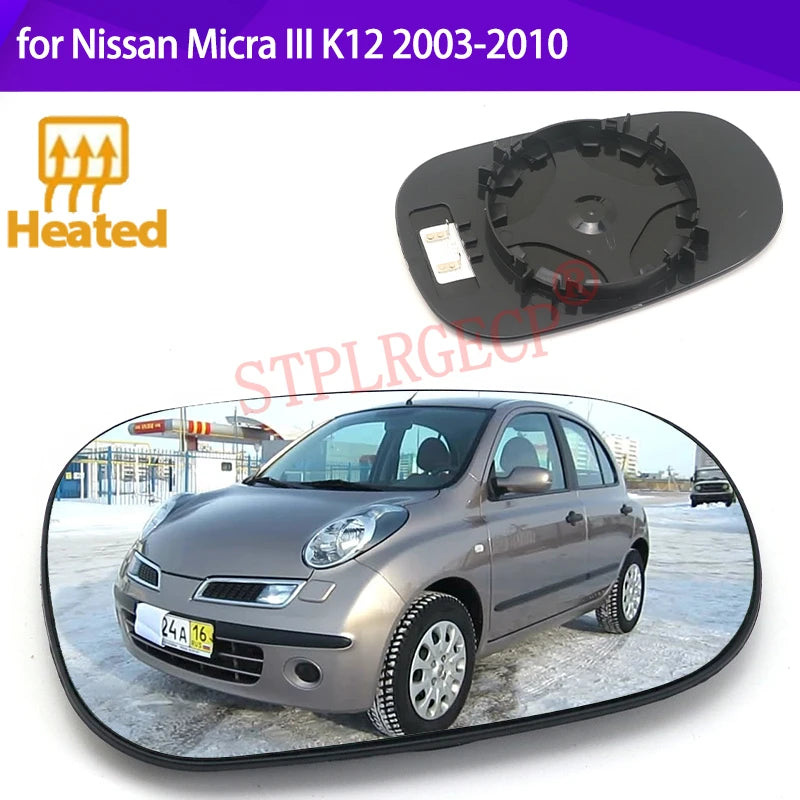 Espejo lateral calefaccionado para Nissan Micra K12 2003-2010