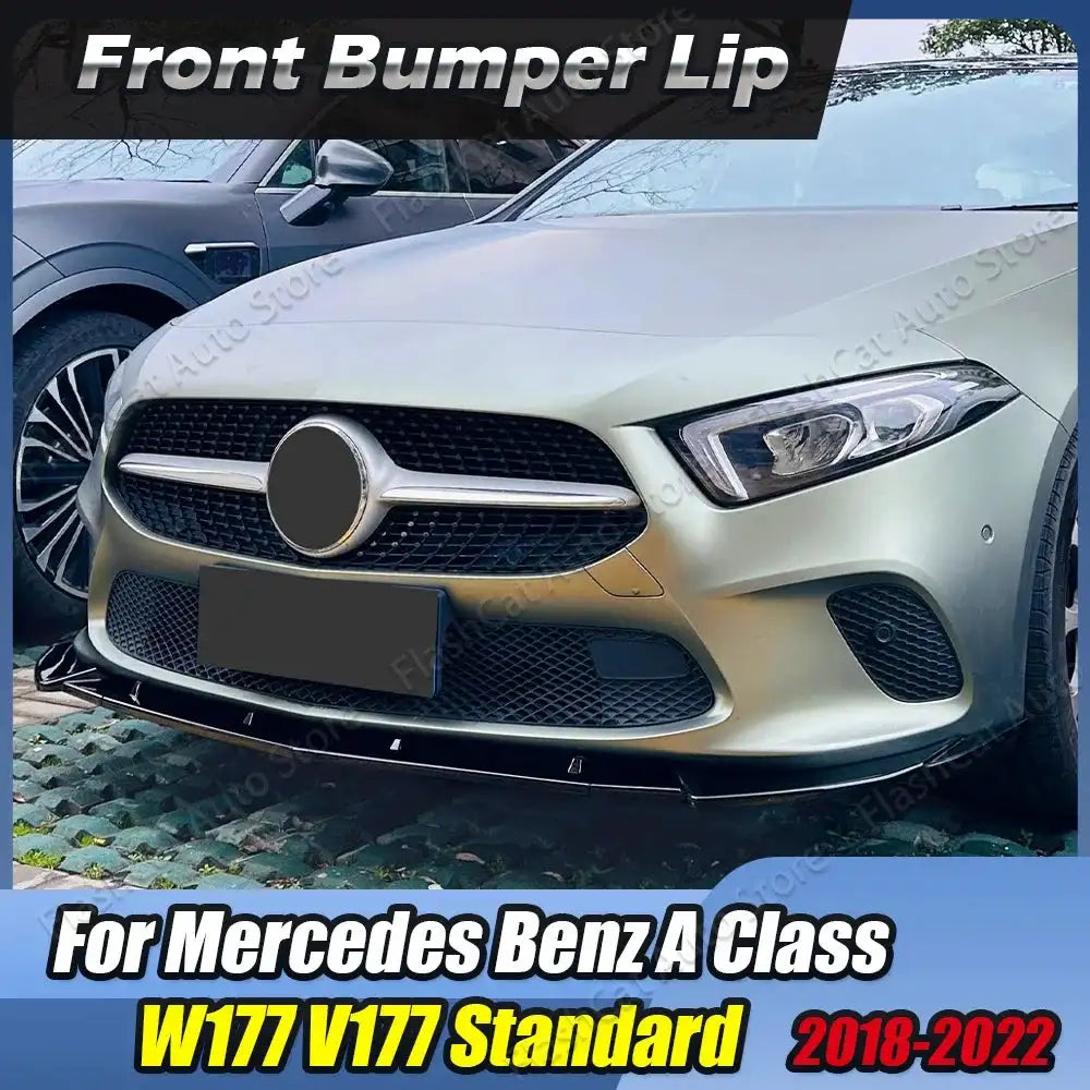 Mercedes A Class Bumper Lip Splitter Diffuser Guard ABS