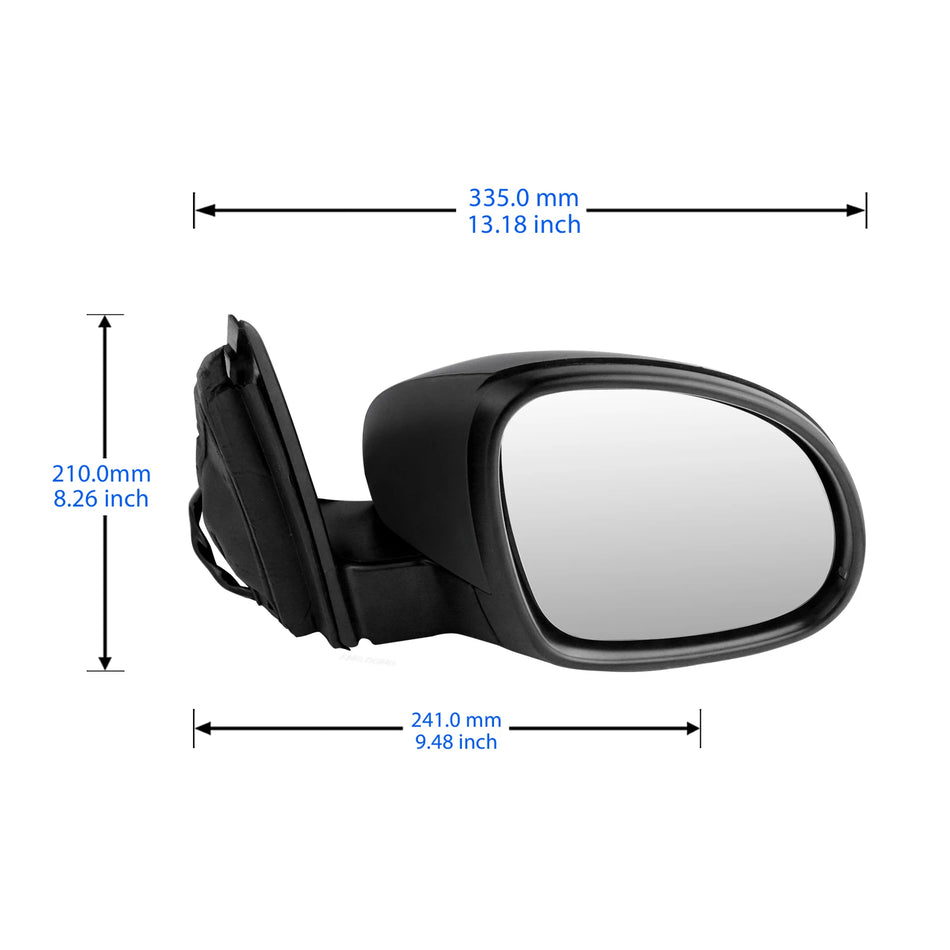 VW Tiguan Heated Electric Wing Door Mirror Indicator Primed Right Side