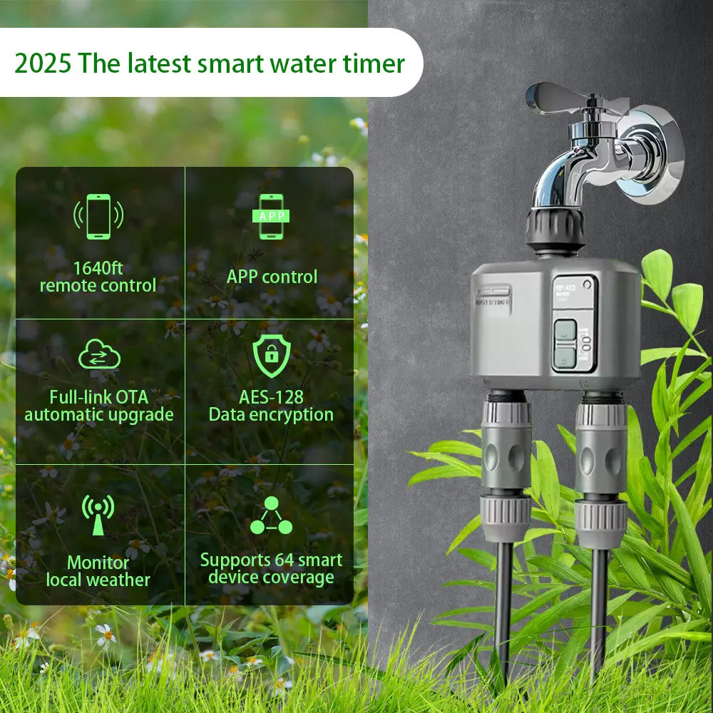 2025 Tuya WiFi RF433 Garden Water Timer HCT-636 - WiFi Ready