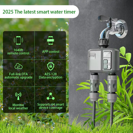 2025 Tuya WiFi RF433 Garden Water Timer HCT-636 - WiFi Ready