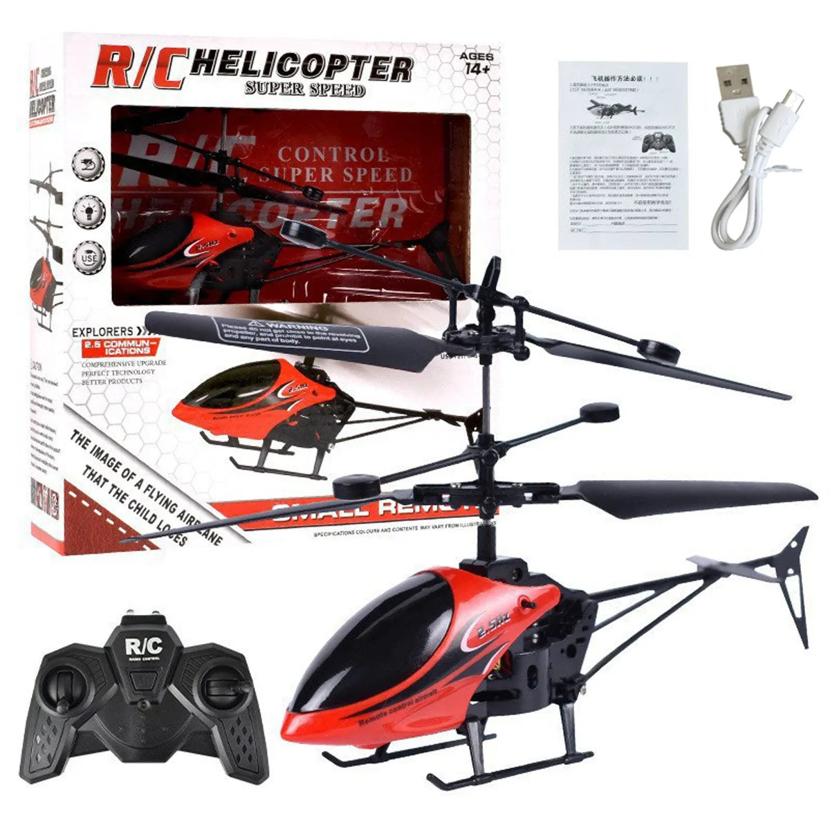Remote Control Helicopter &ndash; 2-Channel Fun for Indoor and Outdoor Play QF810red