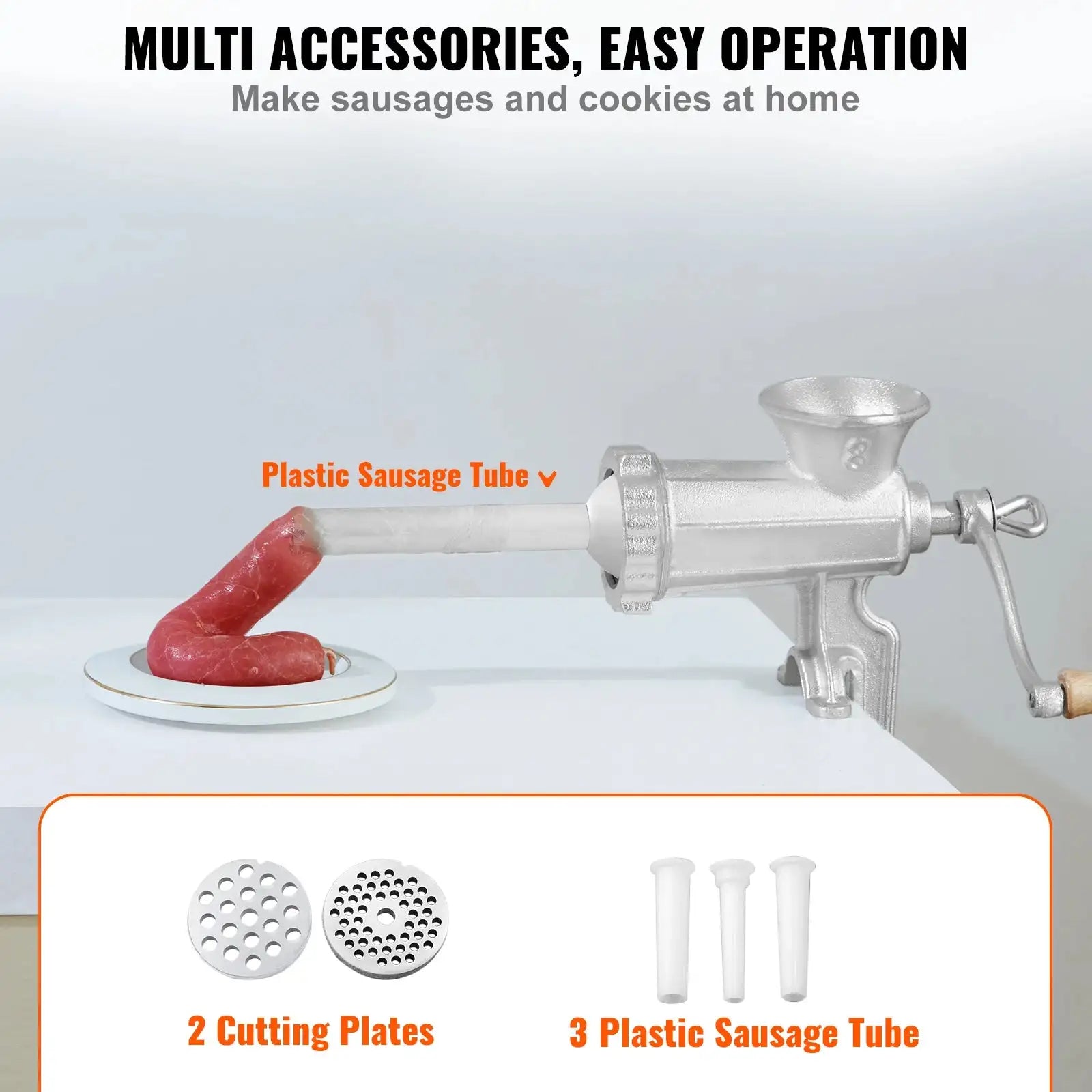 Manual Cast Iron Meat Grinder Table Clamp Mincer