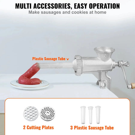 Manual Cast Iron Meat Grinder Table Clamp Mincer