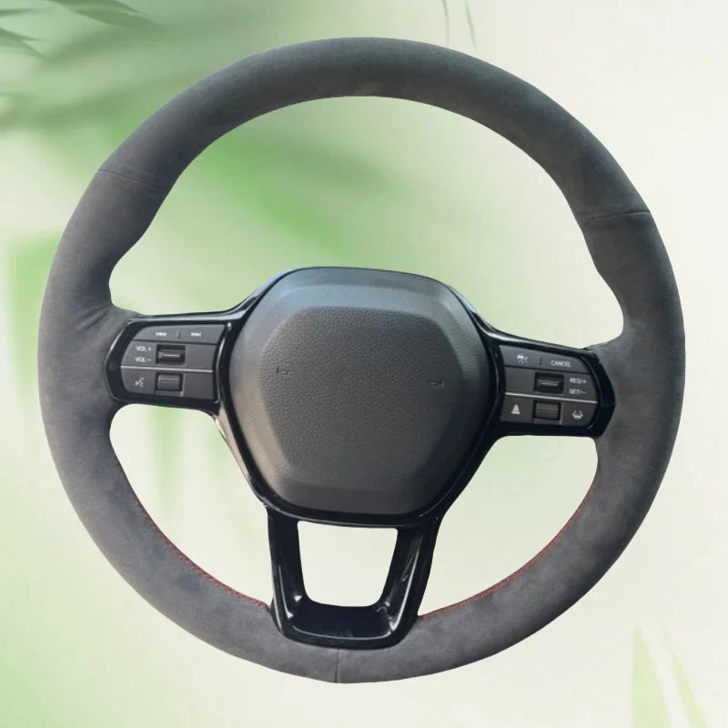 Housse de volant en cuir suédé noir pour Honda Civic 11 XI 2021 2022