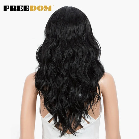 FREEDOM Ombre Blonde Body Wave Lace Front Wig with Bangs