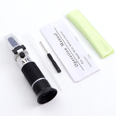Handheld Sugar Refractometer 28-62 Percent ATC &ndash; Compact