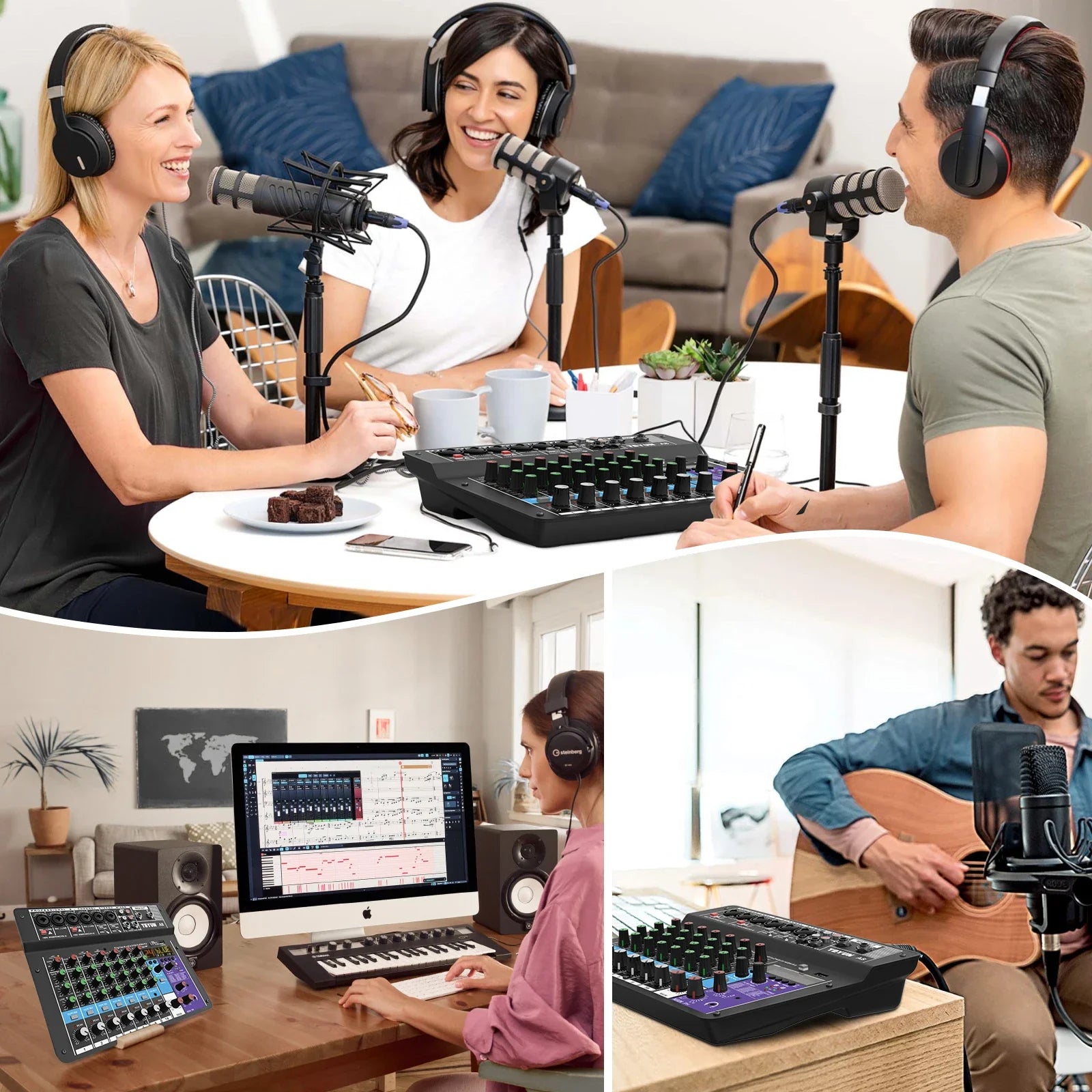 TEYUN A6 A8 A4 6/8 Channel Audio Mixer &ndash; Portable Mixer