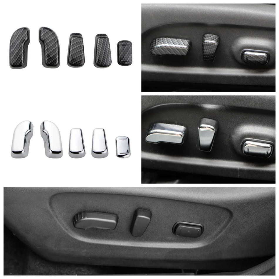 Sätejusteringsknoppöverdrag trimkit för Nissan X-Trail Rogue 2014-2020, ABS-plast