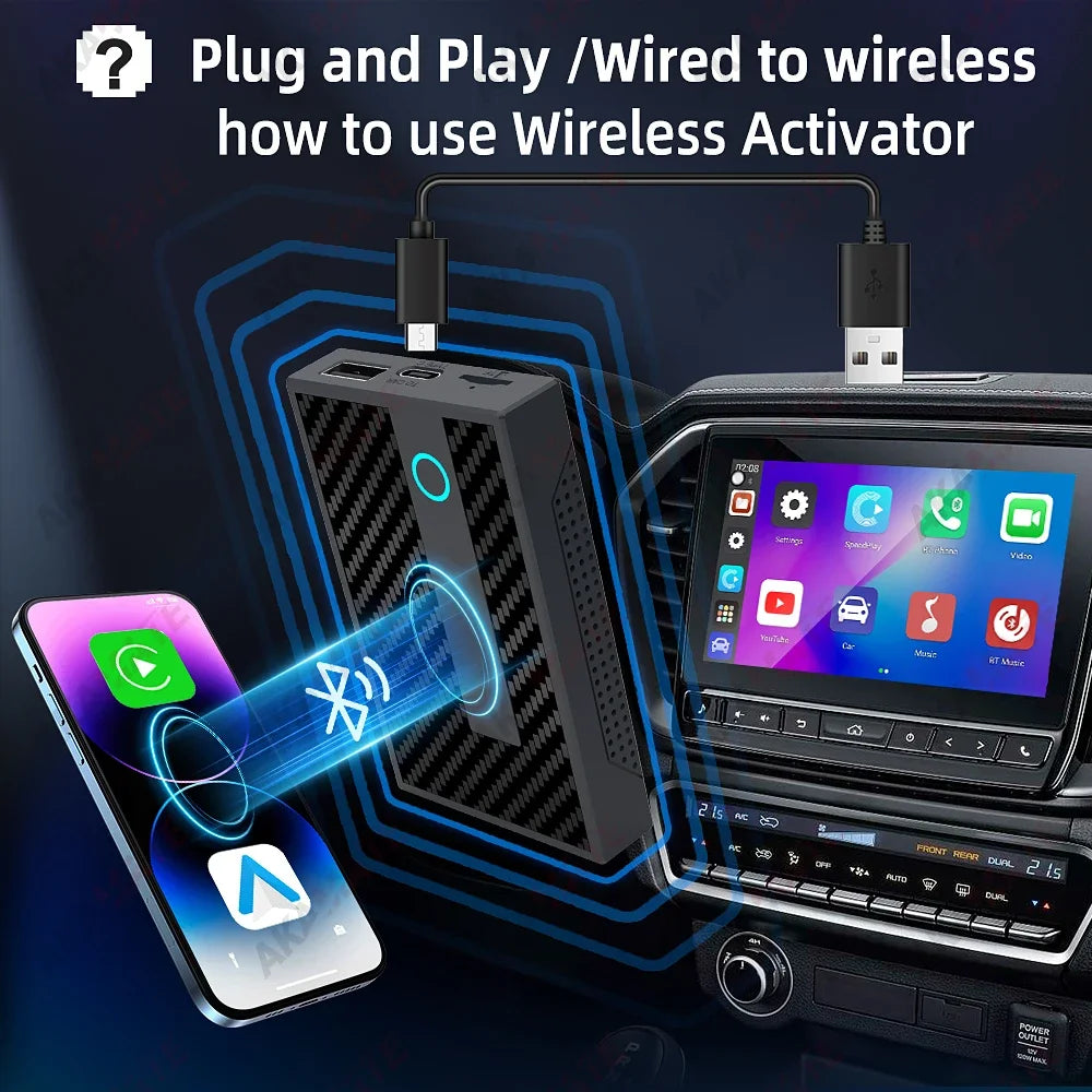 AKAMATE Wireless CarPlay Android Auto &ndash; Closed System 32GB