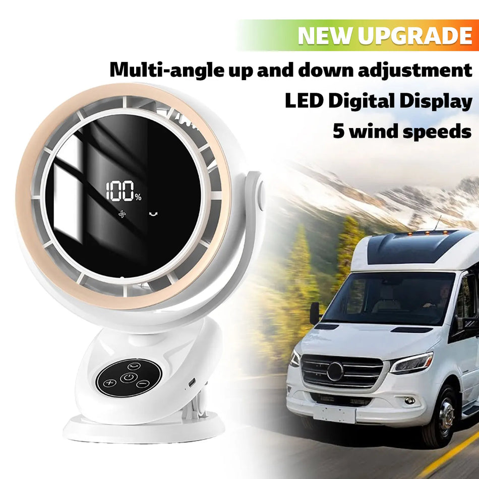 4000mAh Cirkulacijski Stalak Ventilator s LED Prikazom Punjač