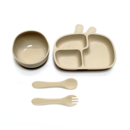 CZSAE 4pcs Baby Plate Set &ndash; Drop-Proof and Scald-Proof Design