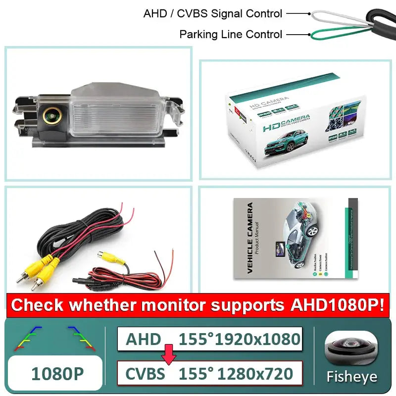 AHD 1080P 170° Fish-eye Lens Car Rear View Reverse Backup Camera For Renault Sandero/Dacia Sandero Stepway Logan 1/Logan 2 by InterCyprus Trading Ltd