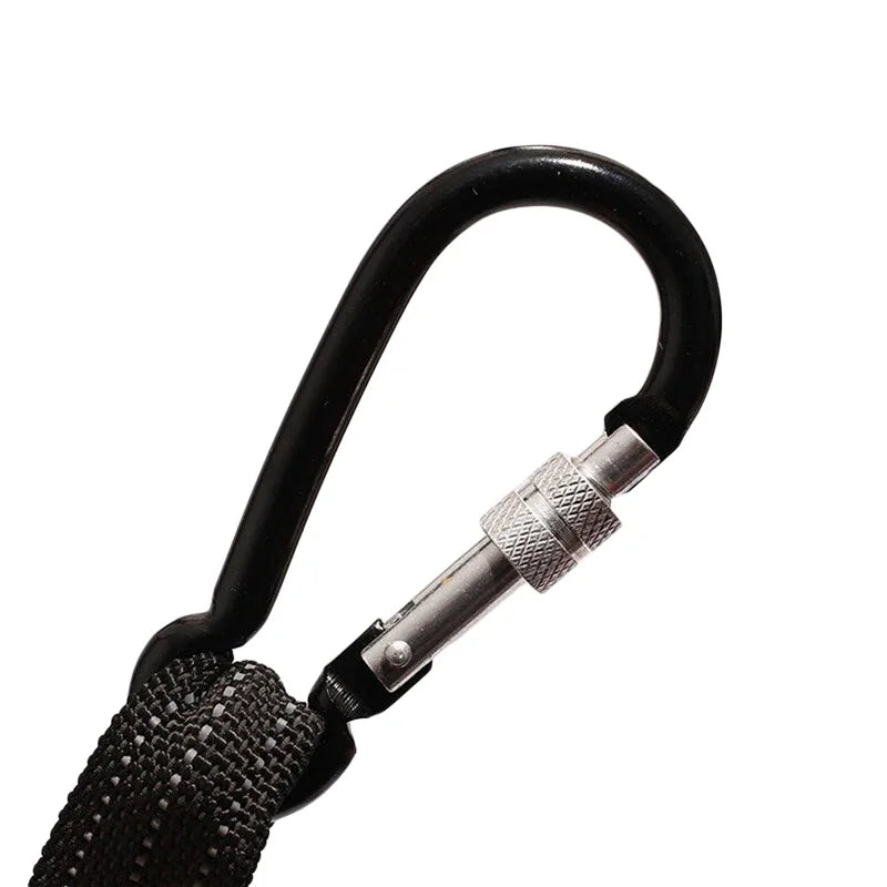 Safety Bungee Tether Lanyard Carabiner Hook &ndash; Anti Fall
