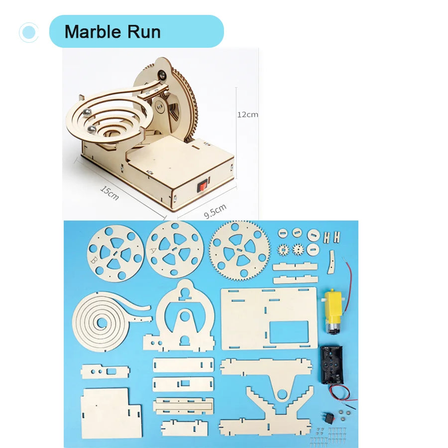 DIY STEM Educational Toy: Assemble Your Own Science Experiment Model for Kids 14+ Marble Run