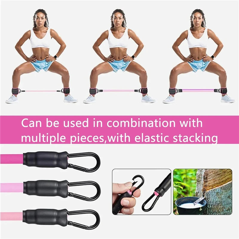 COYOCO Ankle Straps Resistance Bands - Yoga, Pilates &amp; Crossfit Home Gym