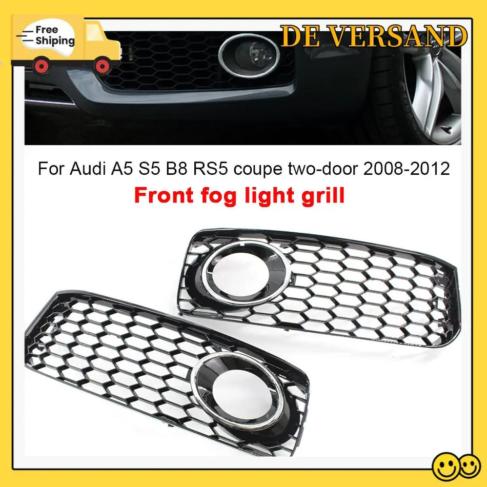 Rūko žibinto grotelių rėmas šešiakampis Audi A5 S Line buferio S5 B8 RS5 2008-2012 ABS plastikas padengtas apdaila