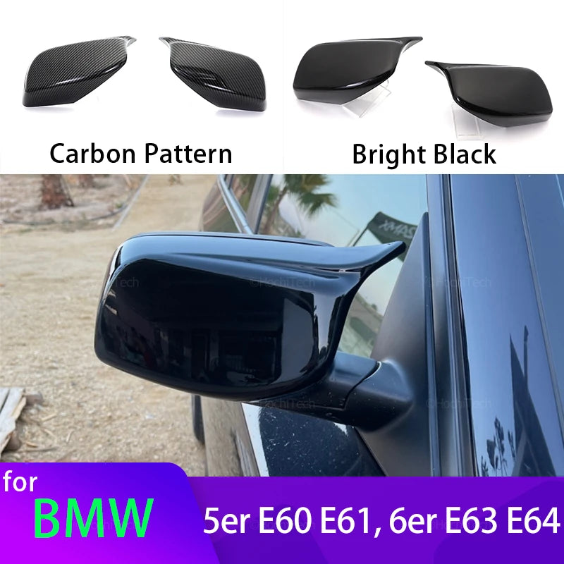 Zijspiegel Kappen Zwart Carbonvezel Voor BMW E60 E61 E63 E64