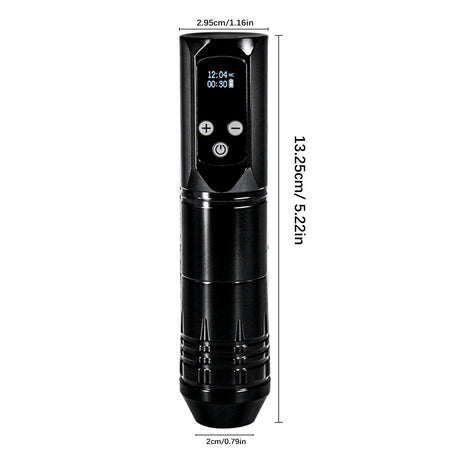 Wireless Tattoo Pen TP079 &ndash; LED Light 4 Gear Stroke TP079-Black