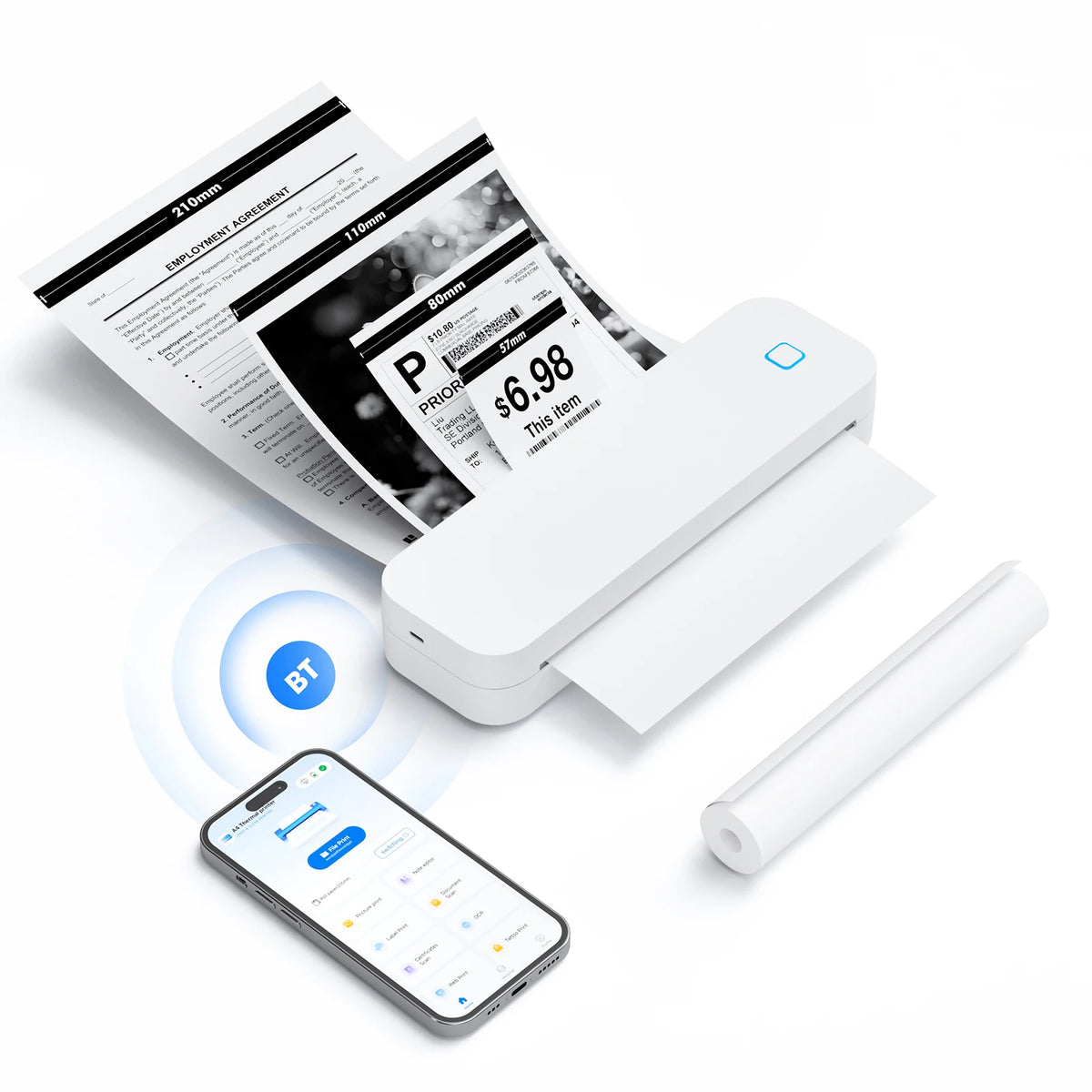 D80 A4 Portable Thermal Transfer Printer &ndash; Tattoo Transfer WHITE