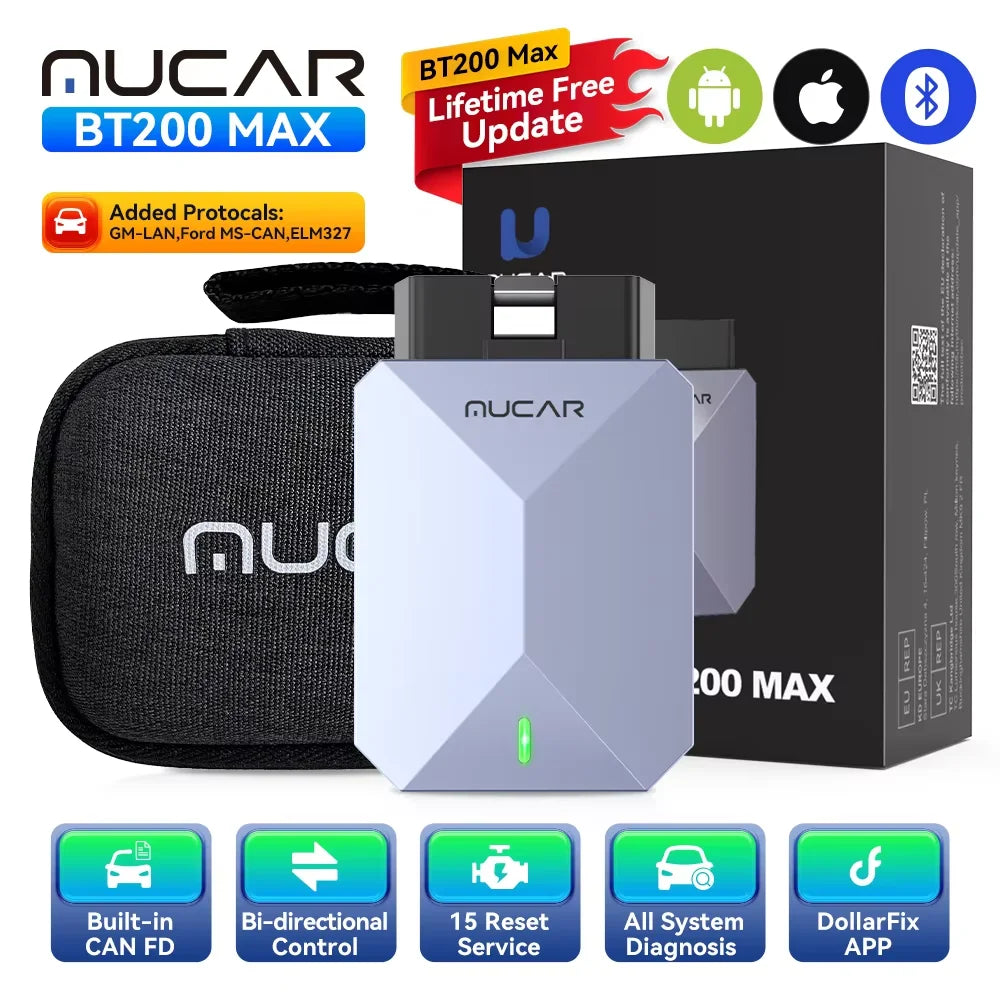 MUCAR BT200 MAX &ndash; AI OBD2 Bluetooth Bidirectional Scan MUCAR BT200 MAX / UNITED KINGDOM