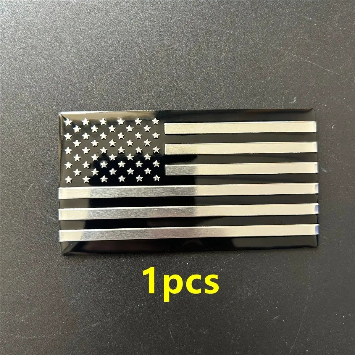 Durable Aluminum American Flag Car Badge Sticker Universal by InterCyprus Trading Ltd