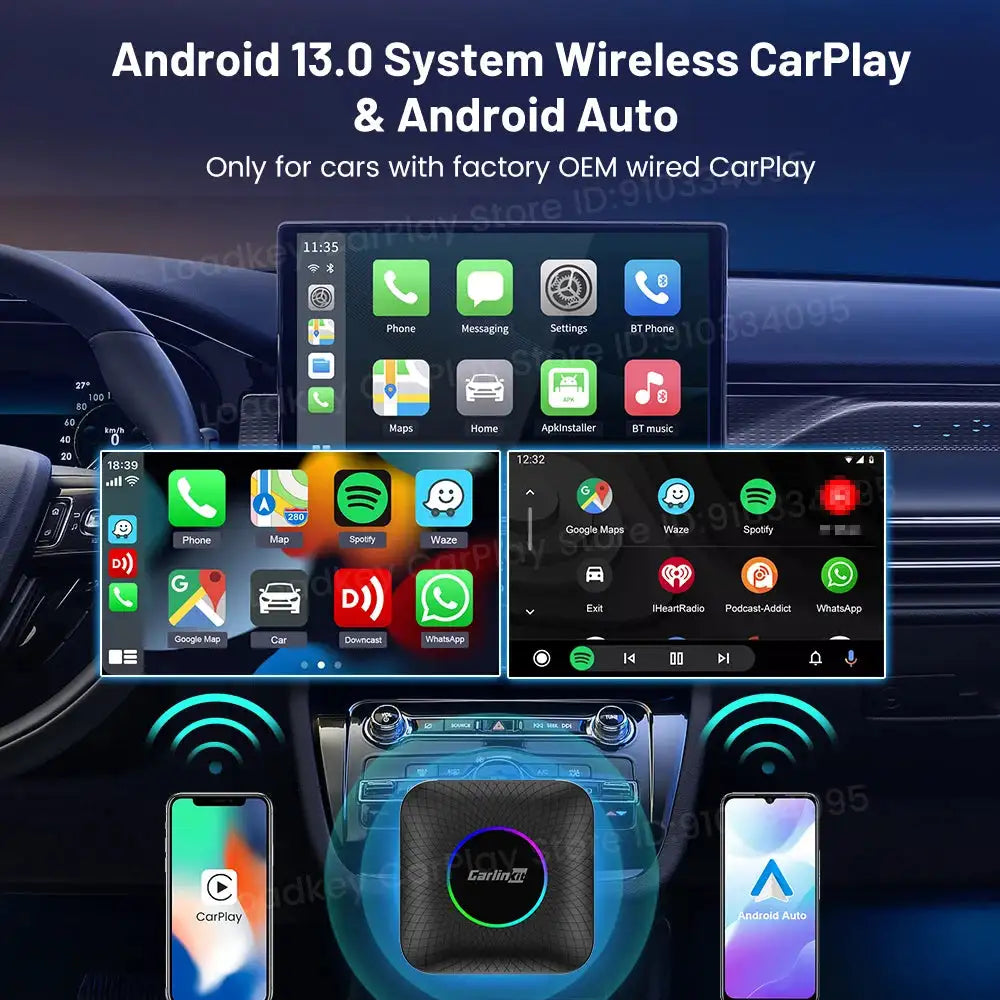 Carlinkit Android 13 CarPlay AI Box 8 Core 6225 64GB 128GB