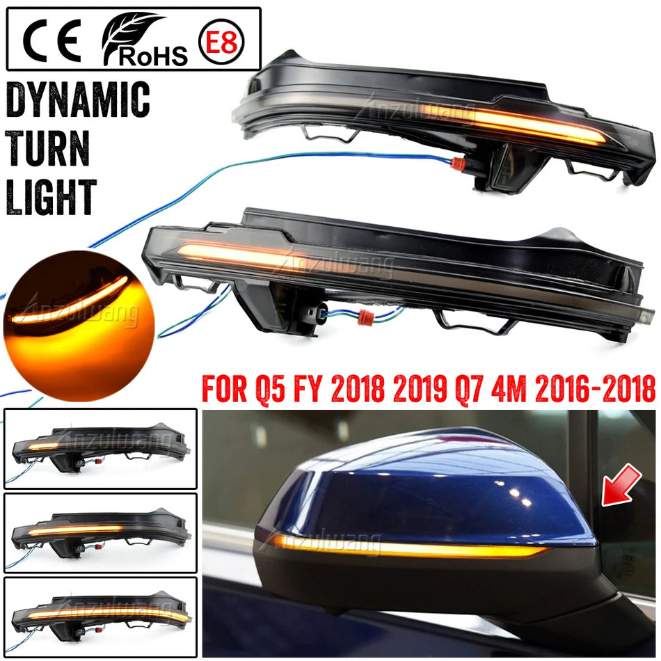 Luces de Señal de Giro LED Secuenciales para Audi Q7 4M 2016-2018