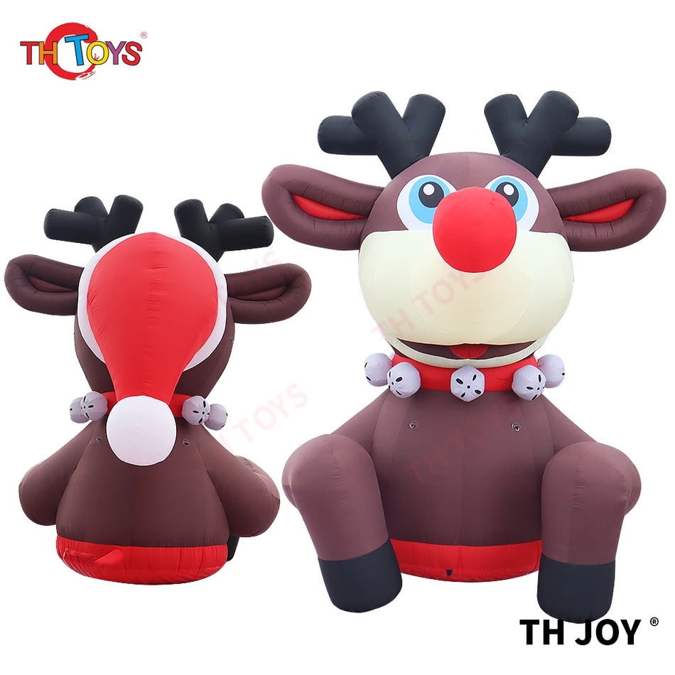 Προσαρμοσμένος Μεγάλος Υπαίθριος Φουσκωτός Ρούντολφ Για τα Χριστούγεννα