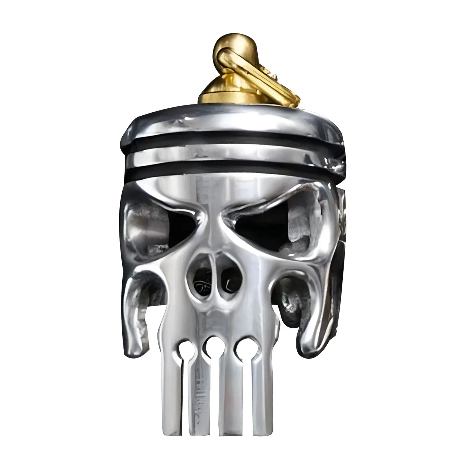 Skull Keychains Piston Art Keychain &ndash; With Flashlight