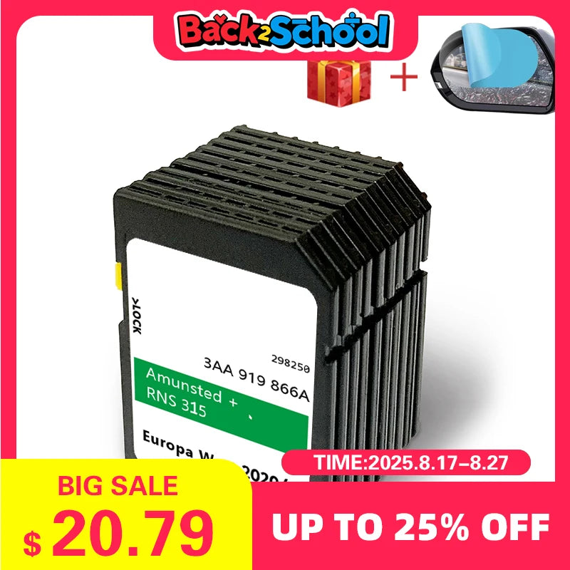 RNS 315 Navigation SD Card 8GB &ndash; 2020/21 Maps Included CHINA / for Skdoa-RNS315-V12